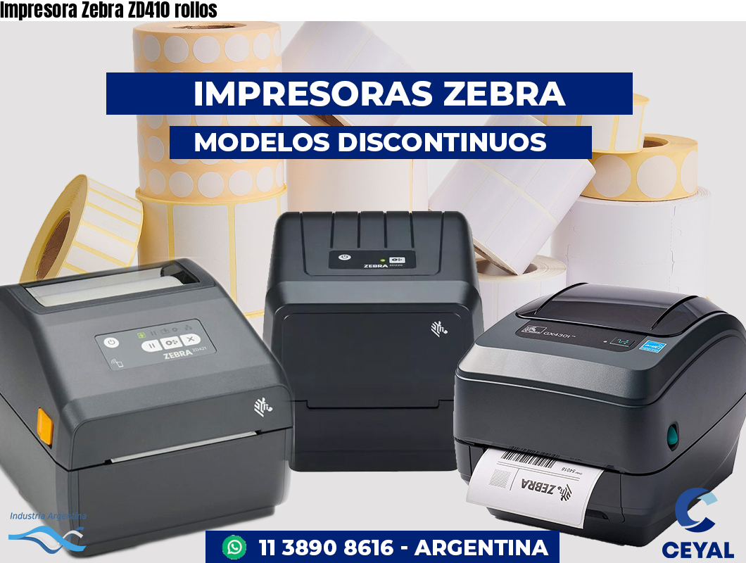 Impresora Zebra ZD410 rollos