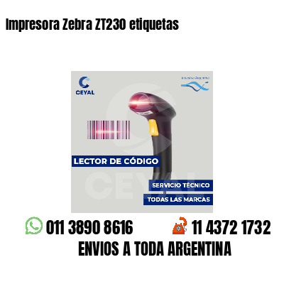 Impresora Zebra ZT230 etiquetas