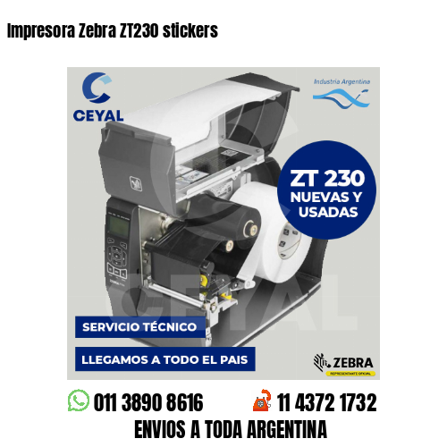 Impresora Zebra ZT230 stickers