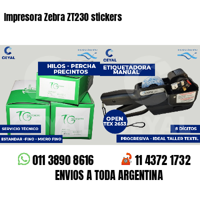 Impresora Zebra ZT230 stickers