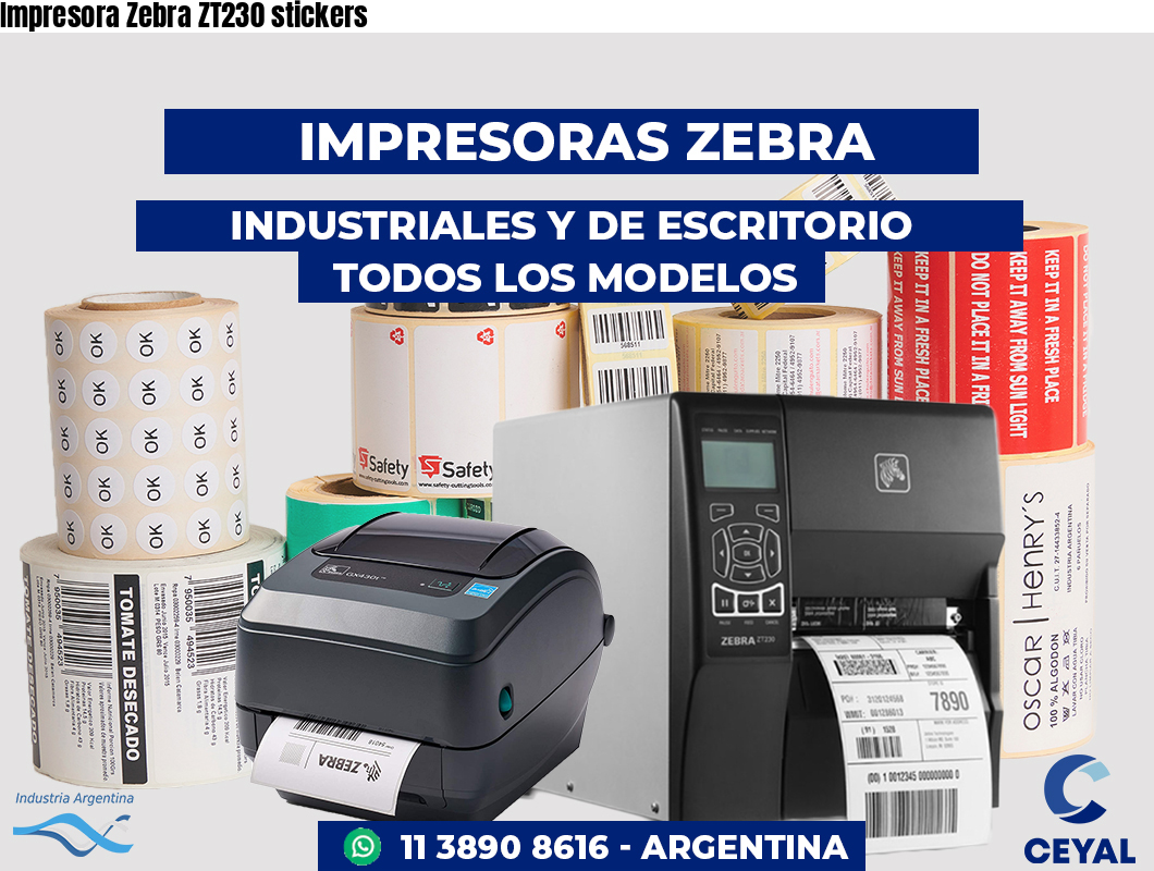 Impresora Zebra ZT230 stickers