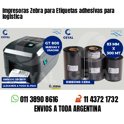 Impresoras Zebra para Etiquetas adhesivas para logística