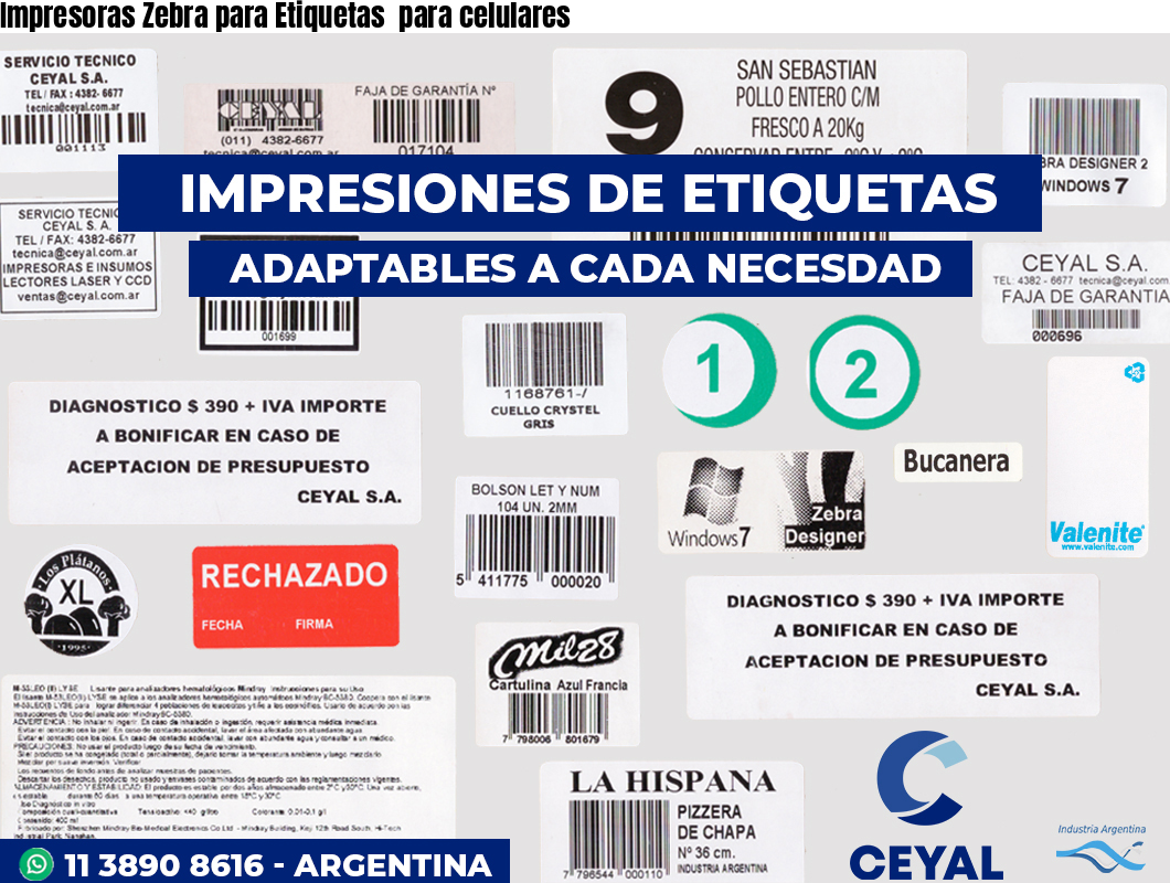 Impresoras Zebra para Etiquetas  para celulares 