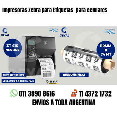 Impresoras Zebra para Etiquetas  para celulares 