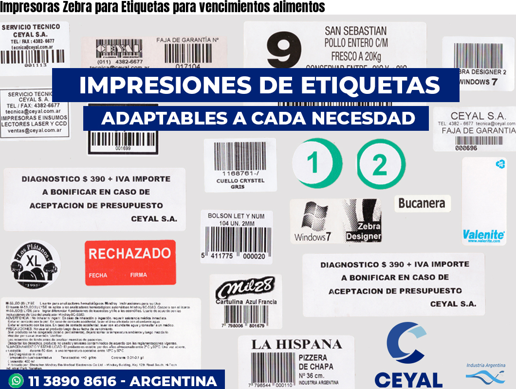 Impresoras Zebra para Etiquetas para vencimientos alimentos