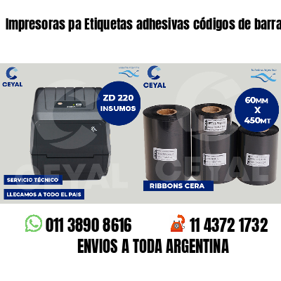 Impresoras pa Etiquetas adhesivas códigos de barras