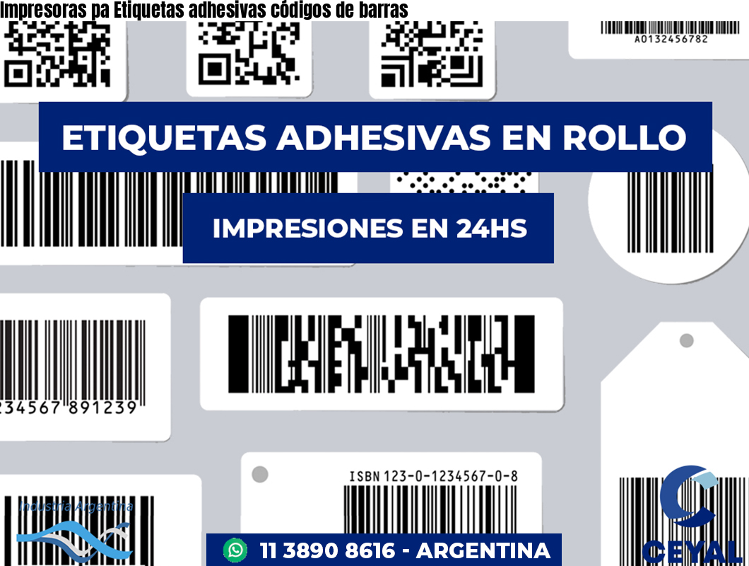 Impresoras pa Etiquetas adhesivas códigos de barras