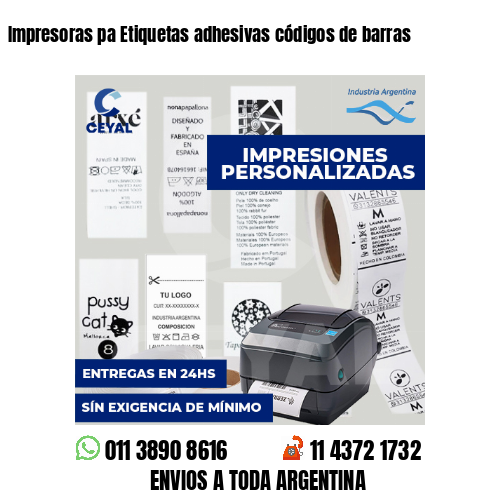 Impresoras pa Etiquetas adhesivas códigos de barras