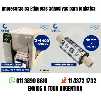 Impresoras pa Etiquetas adhesivas para logística