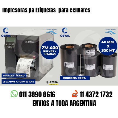 Impresoras pa Etiquetas  para celulares 