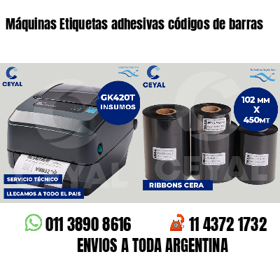 Máquinas Etiquetas adhesivas códigos de barras