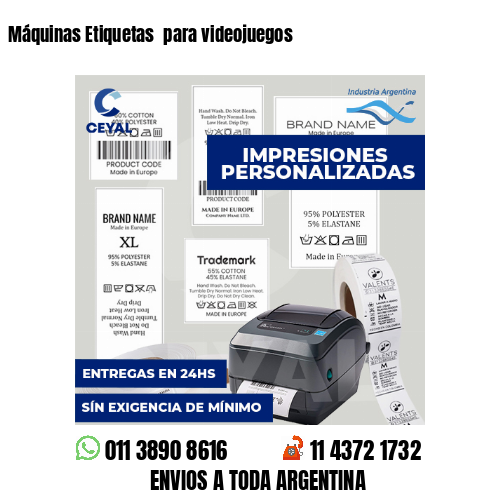 Máquinas Etiquetas  para videojuegos