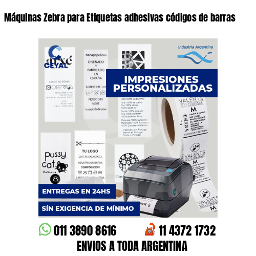 Máquinas Zebra para Etiquetas adhesivas códigos de barras