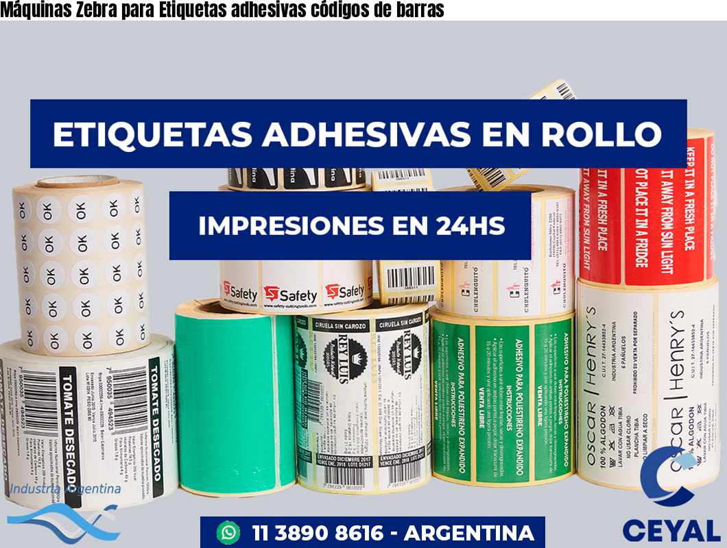 Máquinas Zebra para Etiquetas adhesivas códigos de barras