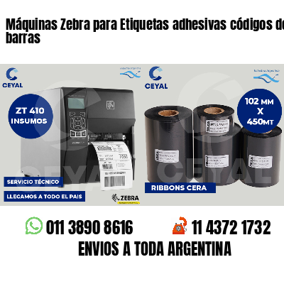 Máquinas Zebra para Etiquetas adhesivas códigos de barras