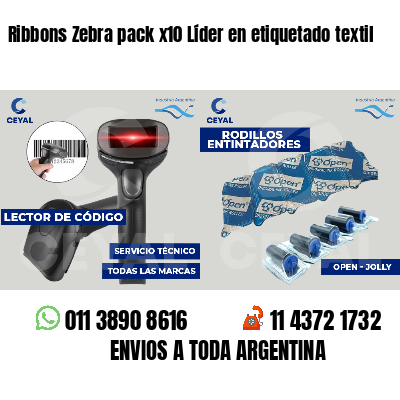 Ribbons Zebra pack x10 Líder en etiquetado textil