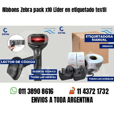 Ribbons Zebra pack x10 Líder en etiquetado textil