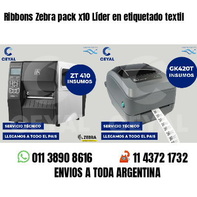Ribbons Zebra pack x10 Líder en etiquetado textil