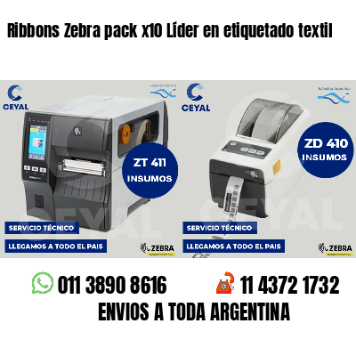 Ribbons Zebra pack x10 Líder en etiquetado textil