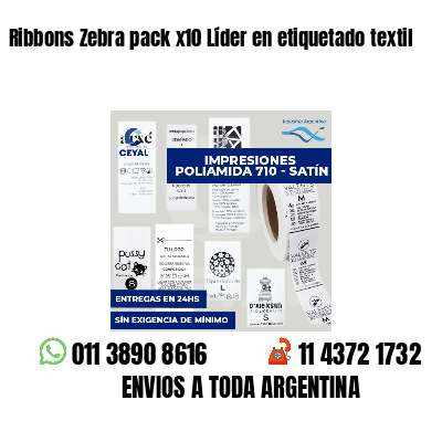 Ribbons Zebra pack x10 Líder en etiquetado textil