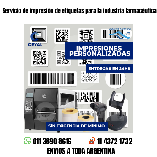 Servicio de impresión de etiquetas para la industria farmacéutica Buenos Aires