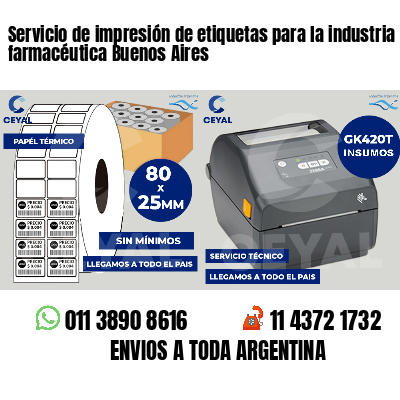Servicio de impresión de etiquetas para la industria farmacéutica Buenos Aires