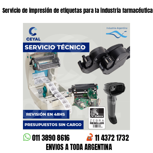 Servicio de impresión de etiquetas para la industria farmacéutica Buenos Aires