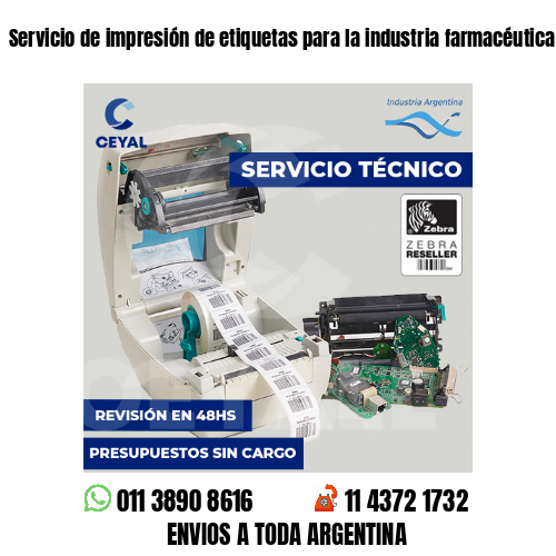 Servicio de impresión de etiquetas para la industria farmacéutica Buenos Aires