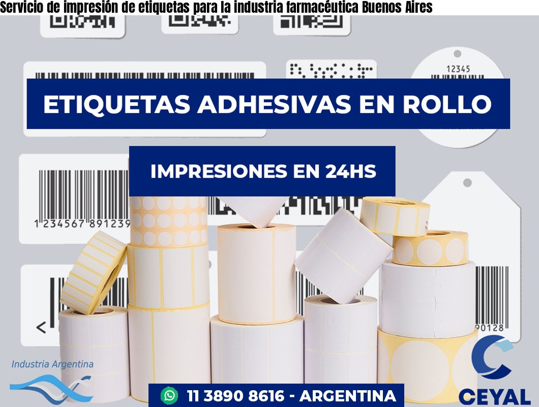 Servicio de impresión de etiquetas para la industria farmacéutica Buenos Aires