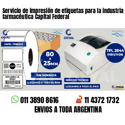 Servicio de impresión de etiquetas para la industria farmacéutica Capital Federal