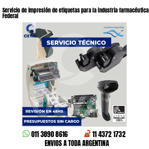 Servicio de impresión de etiquetas para la industria farmacéutica Capital Federal