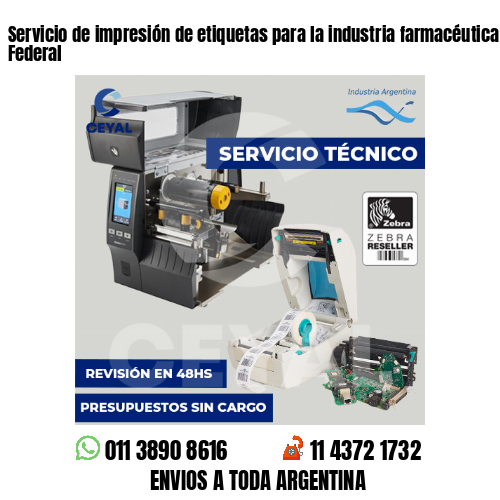 Servicio de impresión de etiquetas para la industria farmacéutica Capital Federal