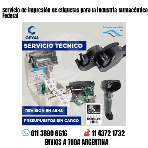Servicio de impresión de etiquetas para la industria farmacéutica Capital Federal