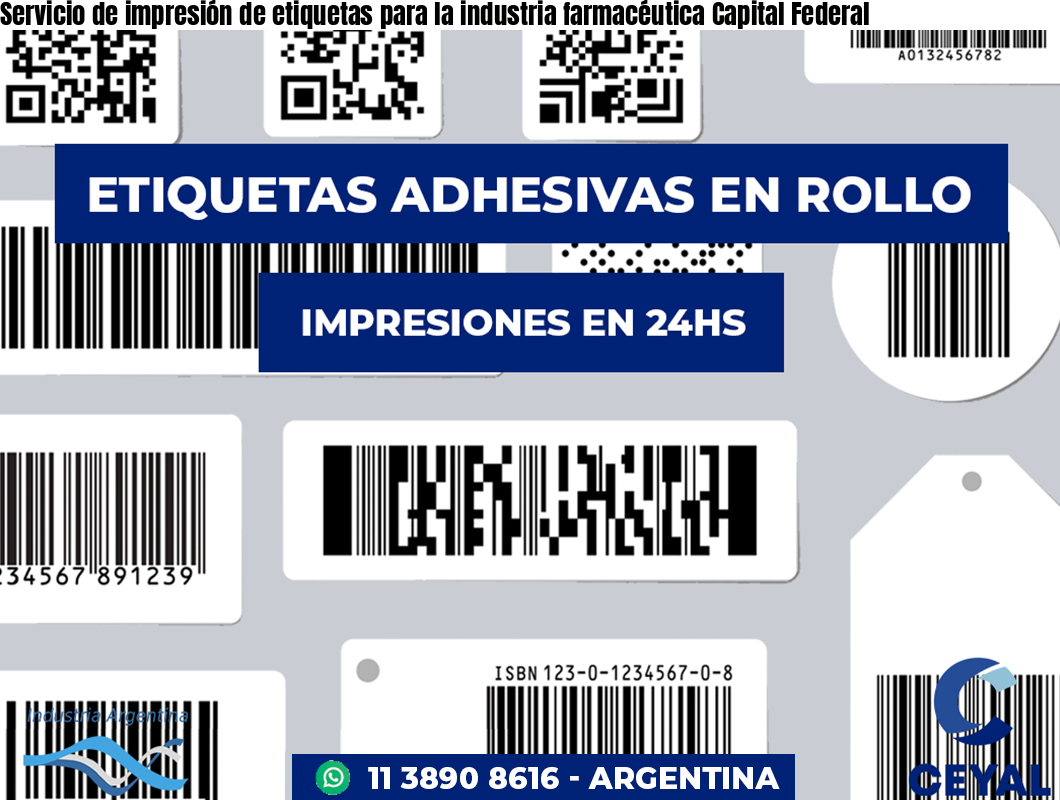 Servicio de impresión de etiquetas para la industria farmacéutica Capital Federal