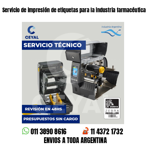 Servicio de impresión de etiquetas para la industria farmacéutica argentina
