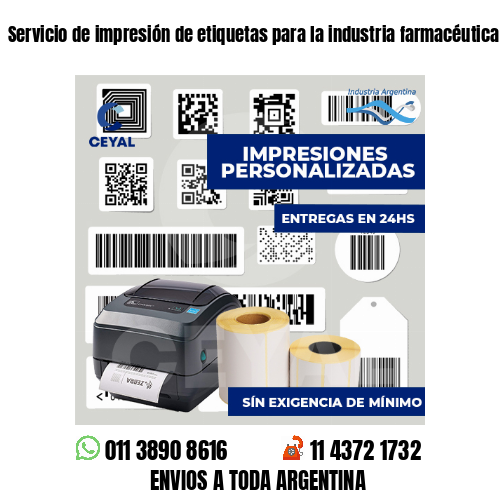 Servicio de impresión de etiquetas para la industria farmacéutica argentina
