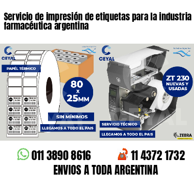 Servicio de impresión de etiquetas para la industria farmacéutica argentina