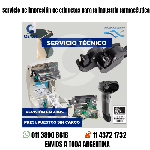 Servicio de impresión de etiquetas para la industria farmacéutica argentina