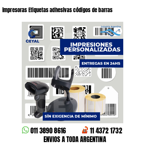 impresoras Etiquetas adhesivas códigos de barras