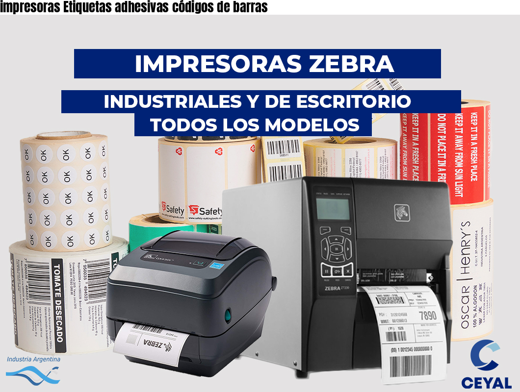 impresoras Etiquetas adhesivas códigos de barras