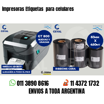 impresoras Etiquetas  para celulares 