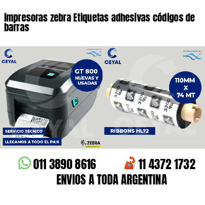 impresoras zebra Etiquetas adhesivas códigos de barras