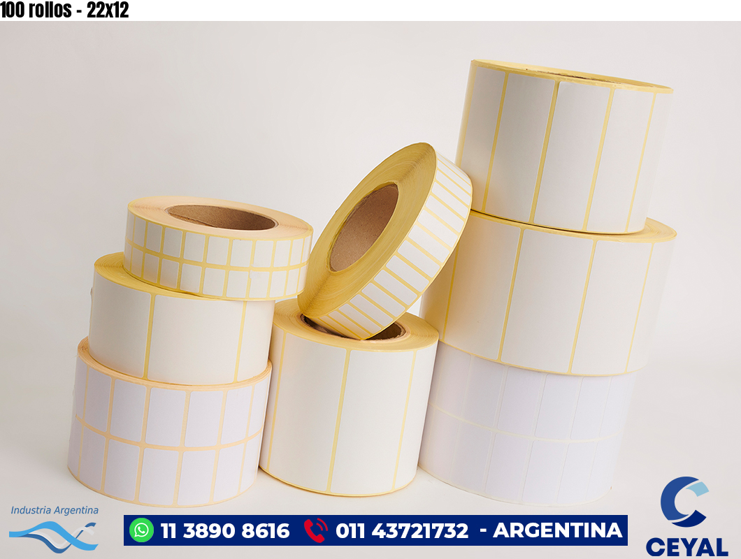 100 rollos - 22x12