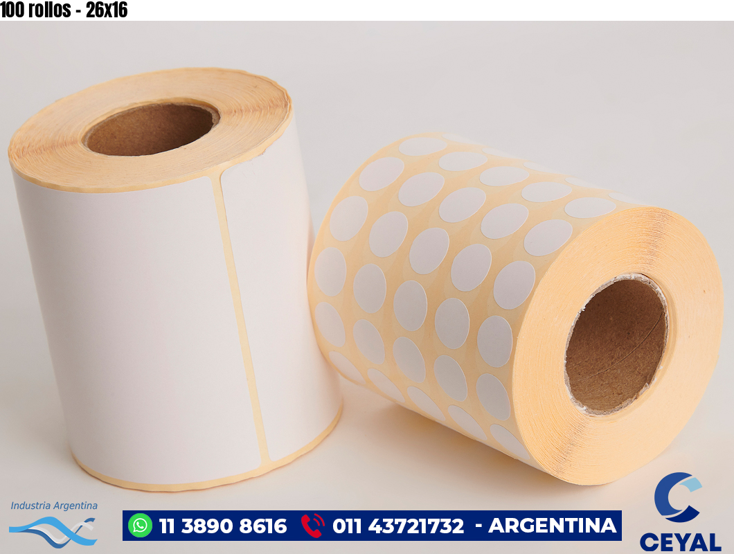 100 rollos - 26x16