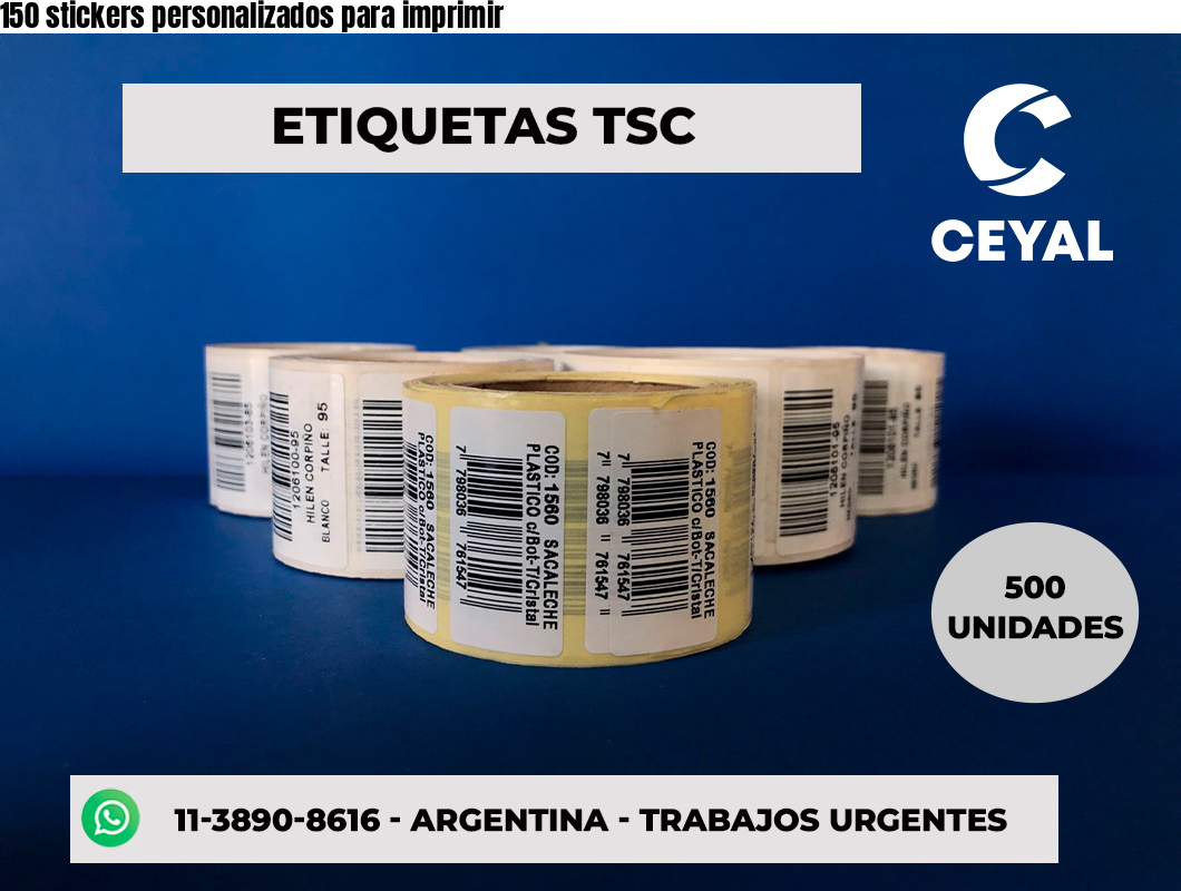 150 stickers personalizados para imprimir