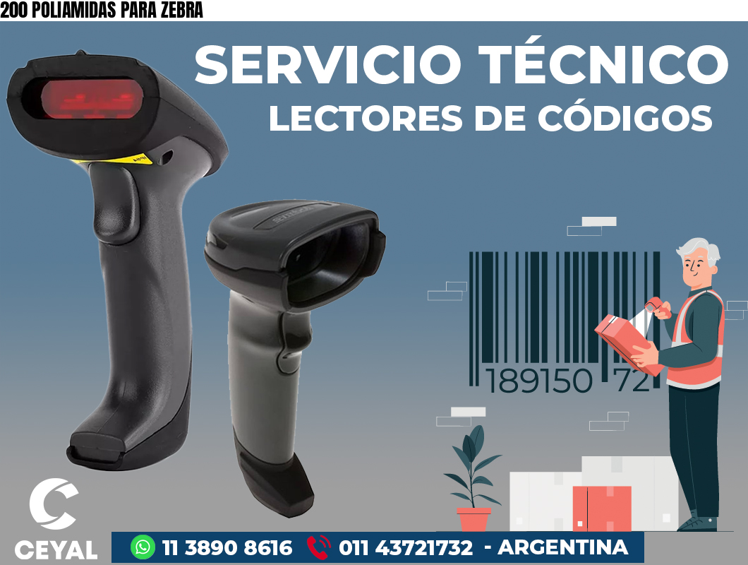 200 POLIAMIDAS PARA ZEBRA