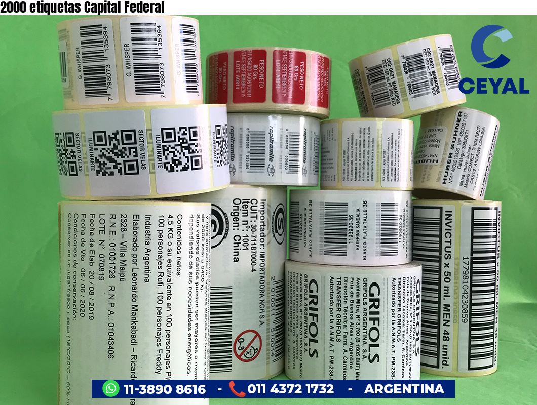 2000 etiquetas Capital Federal
