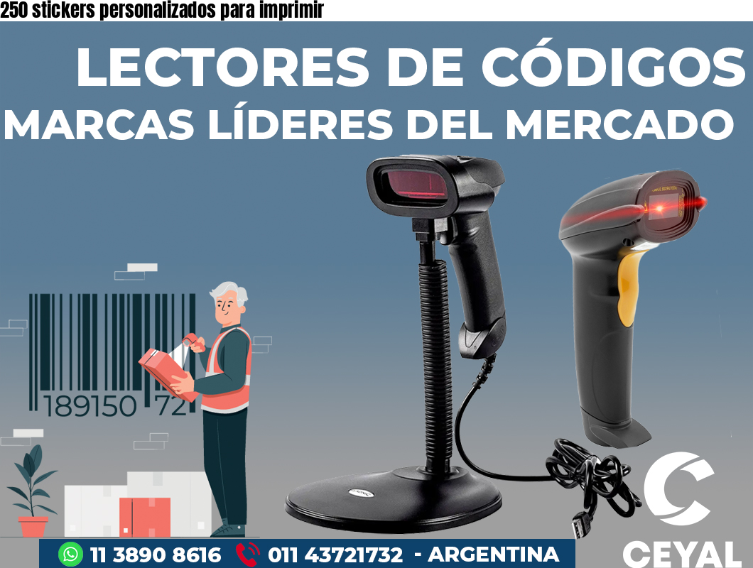 250 stickers personalizados para imprimir
