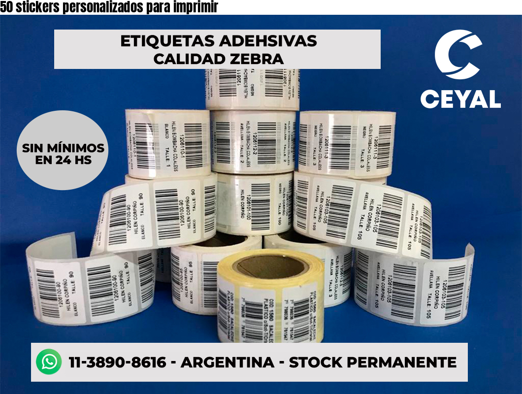 50 stickers personalizados para imprimir