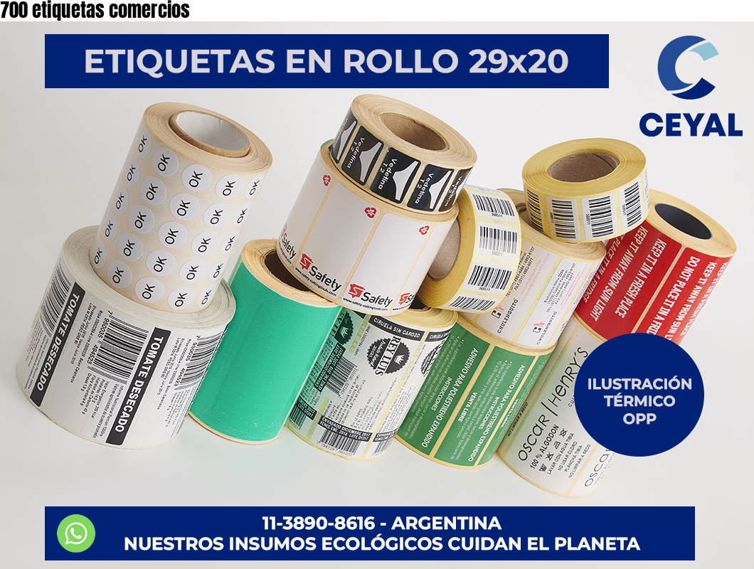 700 etiquetas comercios